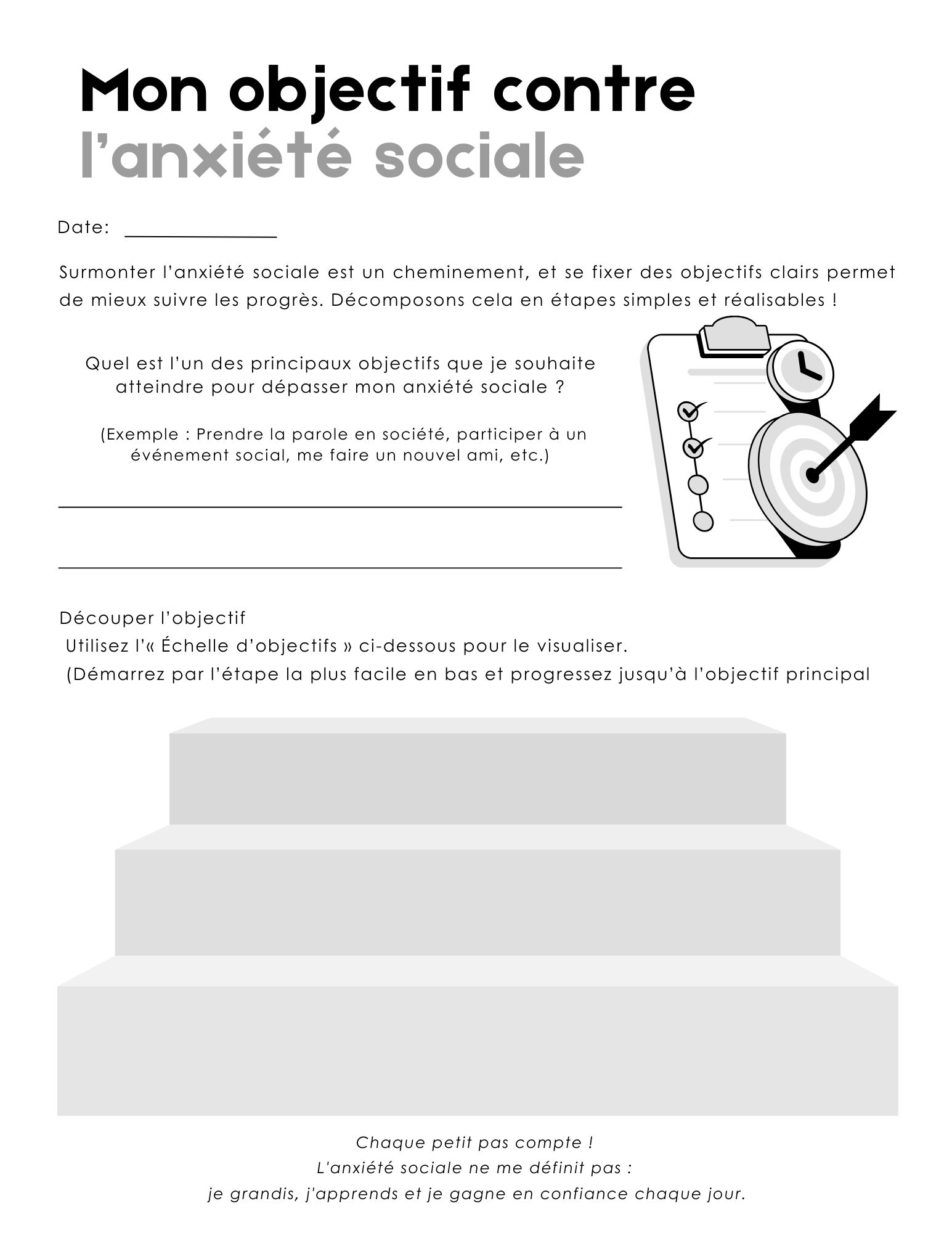 Cahier d'exercices pour soulager l'anxiété sociale – Image 3